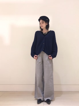 「グレンチェック」｜「アイテム（キャスケット）」を使った、yuki_abeさん（レディース・161cm）の冬コーディネート