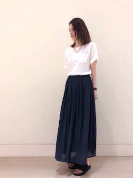 「H0183L20044」｜yuki_abeさん（レディース・161cm）の夏コーディネート