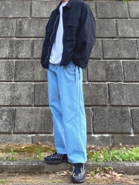 「NERDY（ノルディ）のアイテム（トップス）」を使った、TENさん（メンズ・178cm）の春コーディネート