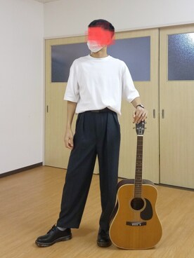 「CASIO」｜「アイテム（ブーツ）」を使った、鈴木さん（メンズ・174cm）の春コーディネート