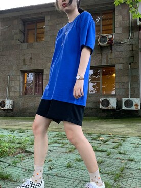 「ARMANI（アルマーニ）のアイテム（アナログ腕時計）」を使った、哦lily啊さん（レディース・165cm）の夏コーディネート