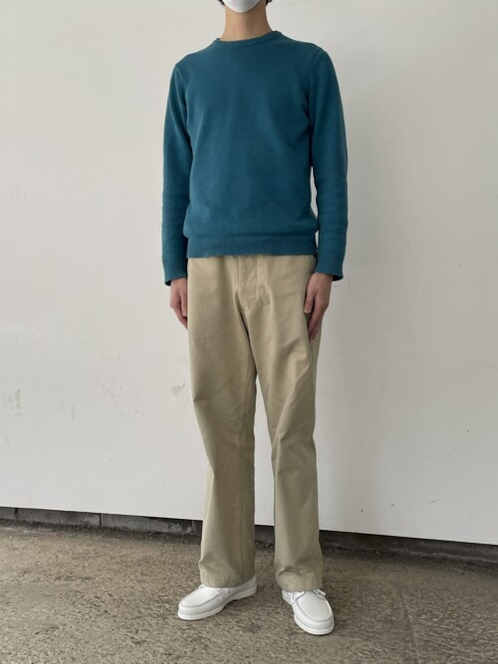 「パラブーツ、Paraboot、BARTH」｜「ParabootのBARTH / バース（モカシン/デッキシューズ、ホワイト系）」を使った、Paraboot_shop_staffさん（メンズ・175cm）の春コーディネートの1枚目の写真