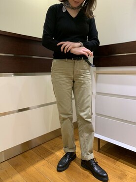 「パラブーツ」｜「アイテム（その他シューズ）」を使った、Paraboot_shop_staffさん（メンズ・175cm）の春コーディネート