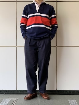 「Paraboot」｜「アイテム（ローファー）」を使った、Paraboot_shop_staffさん（メンズ・167cm）の春コーディネート