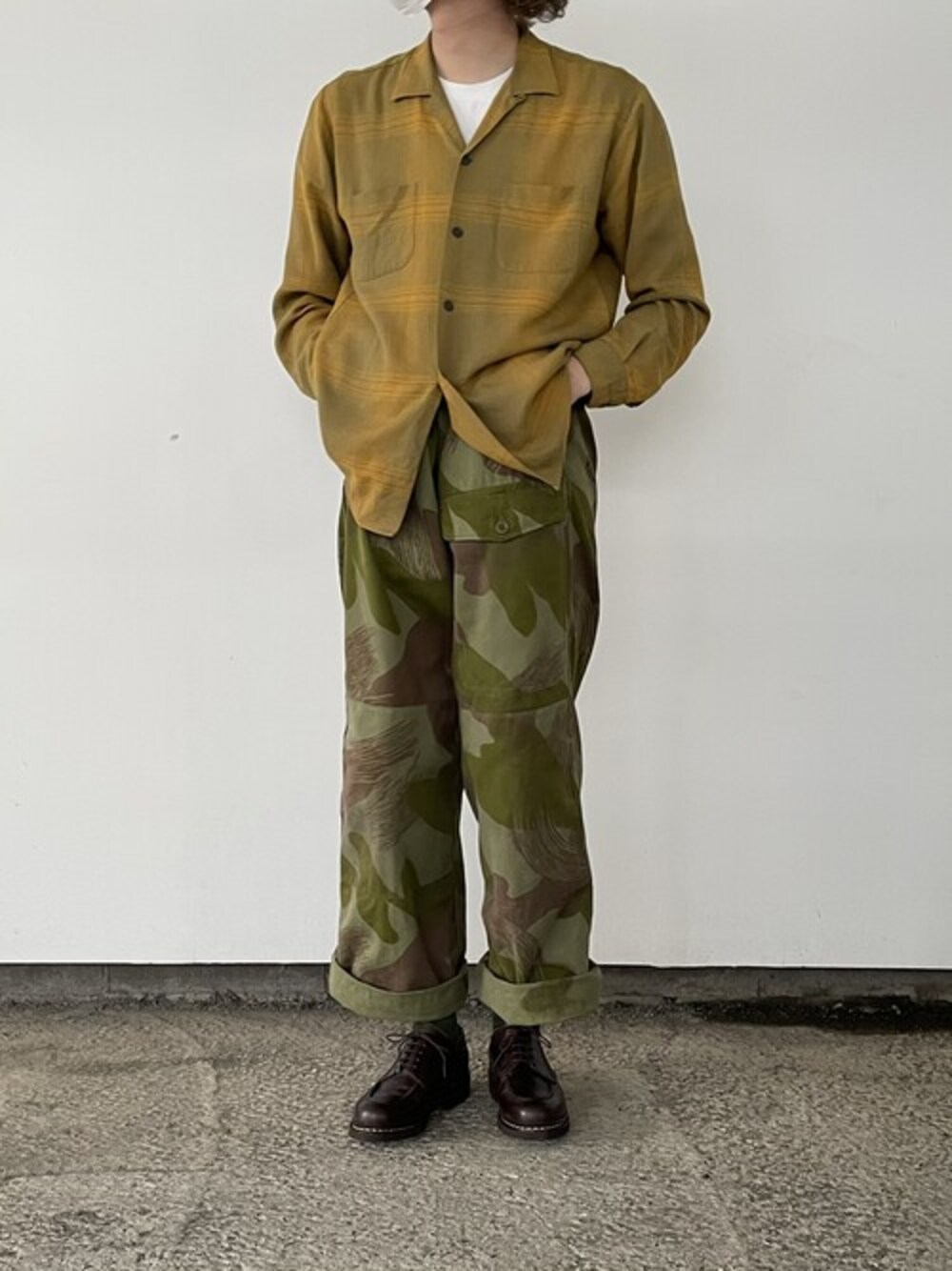 「パラブーツ、Paraboot、chambord」｜「ParabootのCHAMBORD / シャンボード（ドレスシューズ、ブラウン系）」を使った、Paraboot_shop_staffさん（メンズ・177cm）の春コーディネートの1枚目の写真