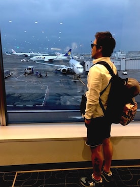 「OUTERKNOWN（アウターノーン）のアイテム」を使った、T.s さん（メンズ・165cm）の夏コーディネート