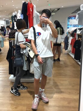 「基础款」｜「アイテム（アナログ腕時計）」を使った、sweet牛油果さん（メンズ・176cm）の夏コーディネート