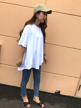 「newhattan（ニューハッタン）のアイテム」を使った、みかさん（レディース・164cm）の夏コーディネート