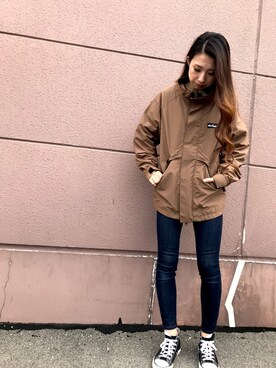 「WILD THINGS（ワイルドシングス）のアイテム（ナイロンジャケット）」を使った、みかさん（レディース・164cm）の秋コーディネート