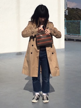 「JOURNAL STANDARD relume（ジャーナルスタンダード　レリューム）のアイテム（トレンチコート）」を使った、yuri さん（レディース・152cm）の春コーディネート