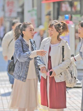 「BANANA REPUBLIC」｜「アイテム（ライダースジャケット）」を使った、helloyoyoniniさん（レディース・163cm）の夏コーディネート