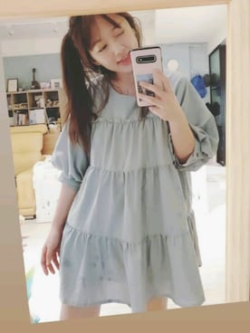 「nice claup」｜「アイテム（チュニック）」を使った、helloyoyoniniさん（レディース・163cm）の夏コーディネート