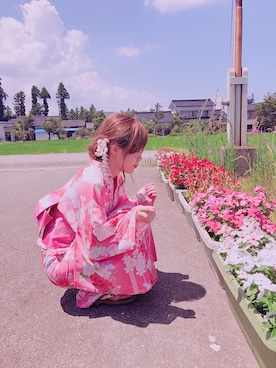 「しまむら（シマムラ）のアイテム（浴衣）」を使った、masamaro830さん（レディース・163cm）の夏コーディネート