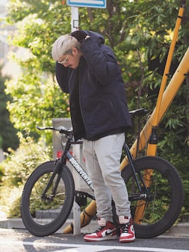 「RE:LORE（リロア）のアイテム（ダウンジャケット/コート）」を使った、RE:LORE™さん（メンズ・178cm）の春コーディネート