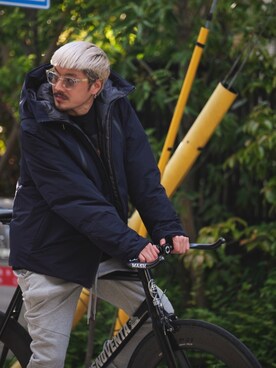 「RE:LORE（リロア）のアイテム（ダウンジャケット/コート）」を使った、RE:LORE™さん（メンズ・178cm）の春コーディネート