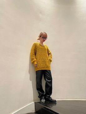 「SHIPS（シップス）のアイテム（ネックレス）」を使った、冨士井さん（レディース・158cm）の冬コーディネート