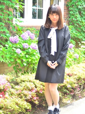 「BUBBLES（バブルス）のアイテム（ワンピース/ドレス）」を使った、Ainoさん（レディース・163cm）の夏コーディネート