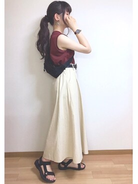 「corners」｜「アイテム（腕時計）」を使った、mocaさん（レディース・155cm）の夏コーディネート