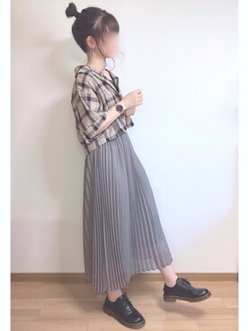 「Daniel Wellington（ダニエルウェリントン）の販売終了クラシックペティット アッシュフィールド32mm（アナログ腕時計）」を使った、mocaさん（レディース・155cm）の秋コーディネート