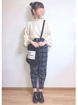 「Lara Flamingo（ララフラミンゴ）のアイテム」を使った、mocaさん（レディース・155cm）の秋コーディネート