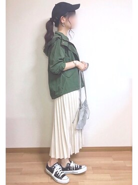 「SonnyLabel」｜「アイテム（マウンテンパーカー）」を使った、もも⋆*さん（レディース・155cm）の秋コーディネート