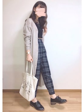 「SVEC（シュベック）のアイテム（その他シューズ）」を使った、もも⋆*さん（レディース・155cm）の秋コーディネート