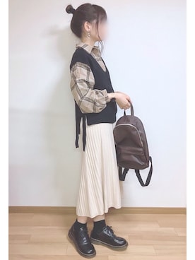 「アイテム（ドレスシューズ）」を使った、mocaさん（レディース・155cm）の秋コーディネート