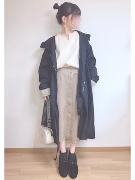 「ミサリナ」｜「アイテム（ジャケット/アウター）」を使った、もも⋆*さん（レディース・155cm）の冬コーディネート
