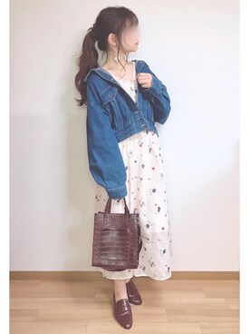 「ミサリナ」｜「アイテム（ジャケット/アウター）」を使った、もも⋆*さん（レディース・155cm）の春コーディネート