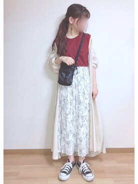 「FREDY&GLOSTER」｜「アイテム（シャツワンピース）」を使った、mocaさん（レディース・155cm）の春コーディネート