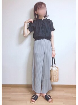 「AmbreNeige」｜「アイテム（腕時計）」を使った、もも⋆*さん（レディース・155cm）の夏コーディネート