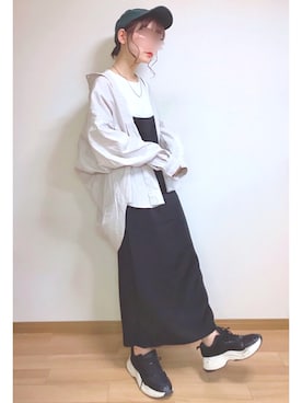 「NAUGHTIAM（ノーティアム）のアイテム」を使った、mocaさん（レディース・155cm）の秋コーディネート