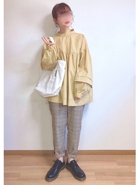 「Sugar Sugar（シュガーシュガー）のアイテム（ドレスシューズ）」を使った、mocaさん（レディース・155cm）の秋コーディネート