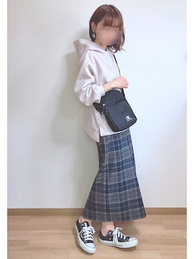 「しまむら（シマムラ）のアイテム（バッグ）」を使った、mocaさん（レディース・155cm）の秋コーディネート