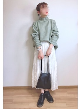 「chocomee（チョコミー）のアイテム（ショルダーバッグ）」を使った、もも⋆*さん（レディース・155cm）の秋コーディネート