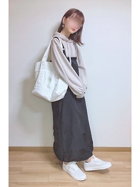 「リップスター」｜「アイテム（アクセサリー）」を使った、もも⋆*さん（レディース・155cm）の秋コーディネート