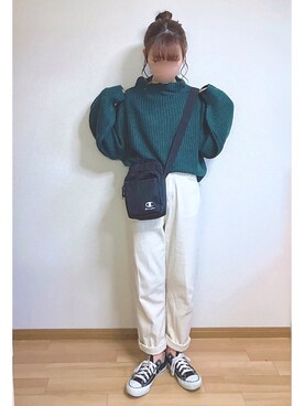 「FUN.TRINITY（ファン トリニティー）のアイテム」を使った、mocaさん（レディース・155cm）の冬コーディネート