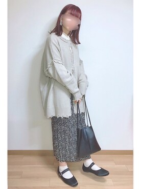 「chocomee（チョコミー）のアイテム（ショルダーバッグ）」を使った、もも⋆*さん（レディース・155cm）の冬コーディネート
