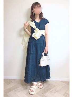 「chocomee（チョコミー）のアイテム（シャツ/ブラウス）」を使った、もも⋆*さん（レディース・155cm）の春コーディネート