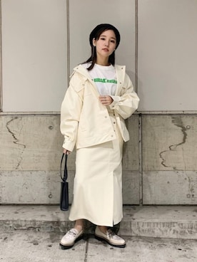 「OZOC（オゾック）のアイテム（帽子）」を使った、ハオさん（レディース・158cm）の秋コーディネート