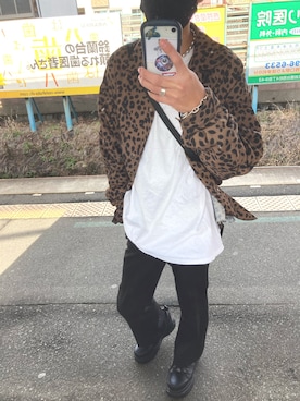 「RAGEBLUE（レイジブルー）の＜トレンドのロング丈＞ワッフルロングカットソー/733404（Tシャツ/カットソー）」を使った、Kさん（メンズ・170cm）の冬コーディネート