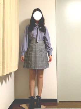 「SpRay PREMIUM（スプレイプレミアム）のアイテム（スカート）」を使った、Rinaさん（レディース・152cm）の冬コーディネート