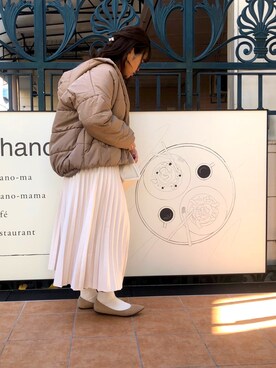 「GRL（グレイル）のプリーツスカート（スカート）」を使った、𝒞𝒽𝒶𝓀𝒾さん（レディース・160cm）の夏コーディネート