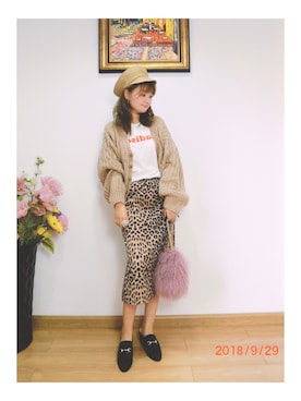「one after another NICE CLAUP（ワンアフターアナザーナイスクラップ）のアイテム（ノーカラージャケット）」を使った、MoMoさん（レディース・164cm）の秋コーディネート