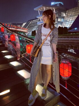 「CANDY（キャンディー）のアイテム」を使った、MoMoさん（レディース・164cm）の春コーディネート