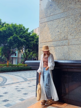 「MOUSSY（マウジー）のMVS SKINNY（デニムパンツ）」を使った、MoMoさん（レディース・164cm）の秋コーディネート