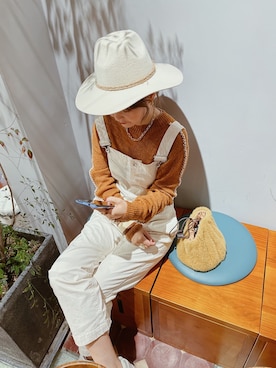 「TODAYFUL（トゥデイフル）のアイテム（サロペット/オーバーオール）」を使った、MoMoさん（レディース・164cm）の春コーディネート