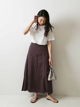 「MAISON BOINET（メゾンボワネ）のアイテム」を使った、watanabeさん（レディース・161cm）の春コーディネート