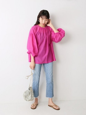 「RAINBOW SANDALS（レインボーサンダル）のアイテム」を使った、watanabeさん（レディース・161cm）の夏コーディネート