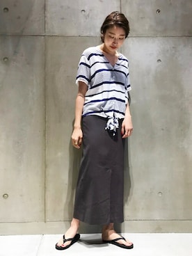 「RAINBOW SANDALS（レインボーサンダル）のアイテム」を使った、watanabeさん（レディース・161cm）の夏コーディネート